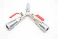 Commercial Recovery suzie adaptor – male suzie to twin female suzie ball valves